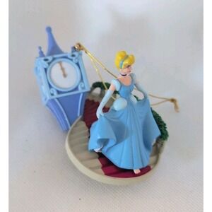 Disney Classic Princess Cinderella on Stairs Clock Enesco Ornament Moves Up Down